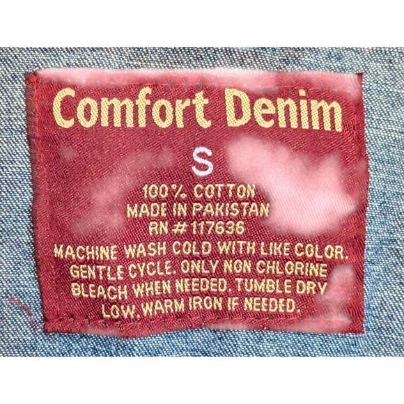 Jean Jacket Women’s Small Button Up Medium Wash Classic Comfort Denim - Picture 3 of 5